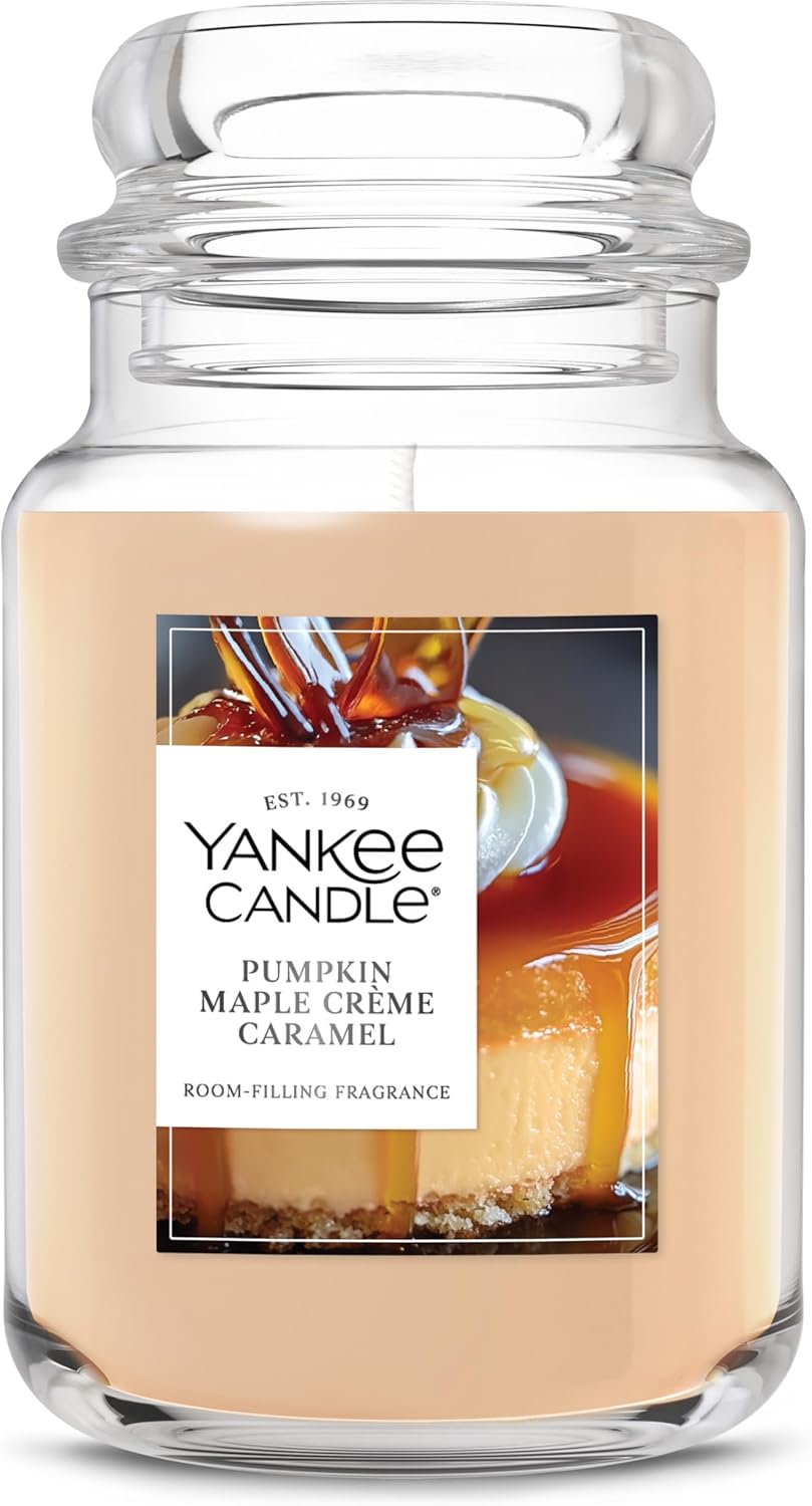 Yankee Candle Sugared Cinnamon Apple, Scented Candle, 22oz Large Jar with up to 150 Hour Burn Time, Giftable