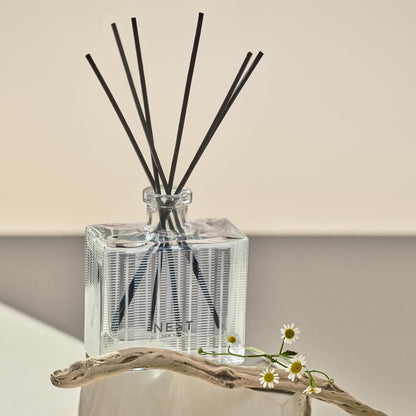 NEST New York Reed Diffuser, Himalayan Salt & Rosewater - The Wellness Collection - 5.9 fl oz - Fragrance for Up to 90 Days - Reusable, Refillable Glass Holder - Includes 8 All-Natural Reed Sticks