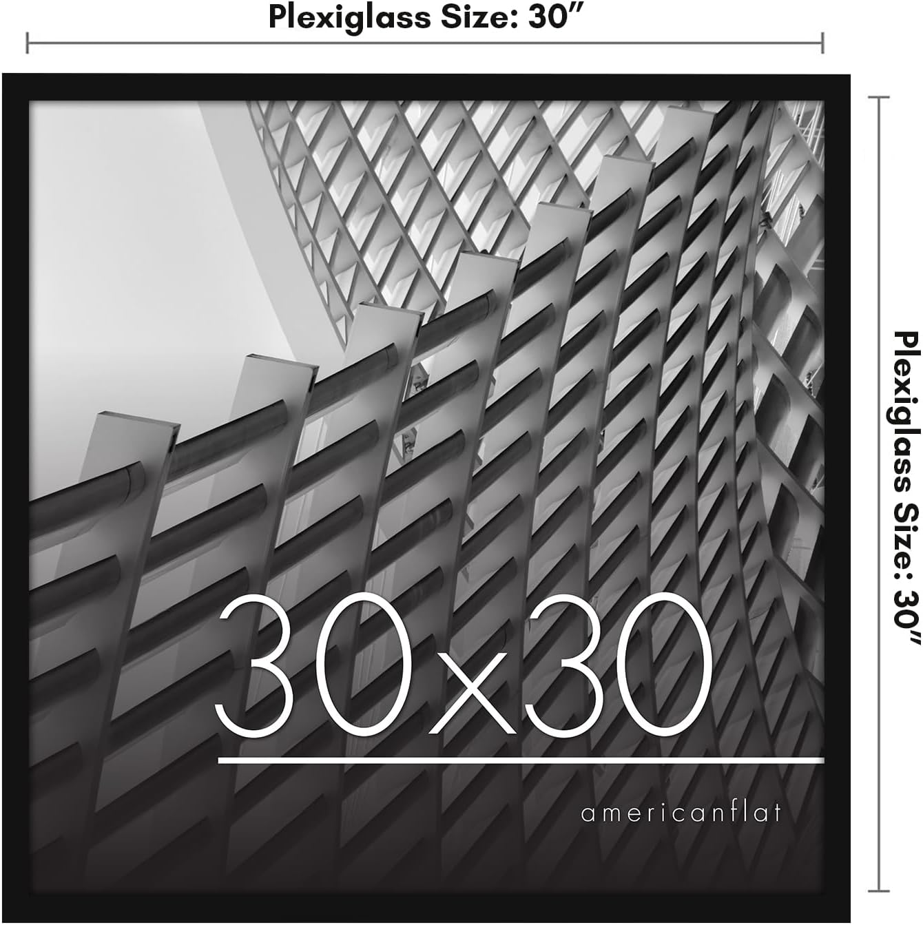 Americanflat 24x36 Poster Frame with Polished Plexiglass - Streamline Collection - Thin Border Picture Frame for Wall Display - Hanging Hardware Included - Black - Colors C