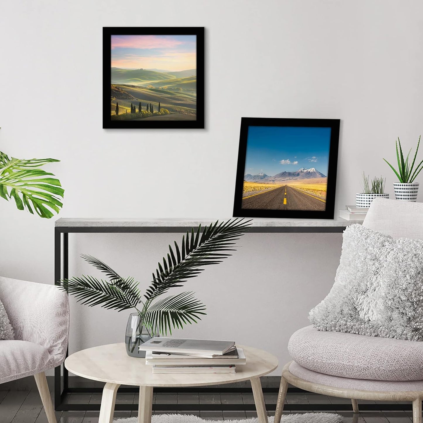 Americanflat 12x18 Poster Frame with Shatter-Resistant Glass - Signature Collection - Gallery-Style Frames Made of Engineered Wood - Photo Frame for Wall Display - Black - Colors C