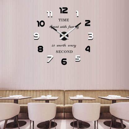 VANGOLD Large Wall Clocks for Living Room Decor, Decorative Wall Clocks Battery Operated (Black Wall Decor)