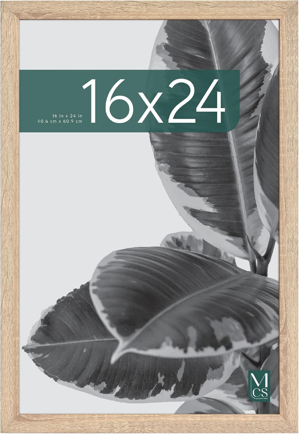 MCS Studio Gallery 16x24 Poster Frame Black Woodgrain Engineered Wood, Vertical & Horizontal Wall Hanging Large Picture Frame for Photos, Posters & Art Prints (1-Pack)