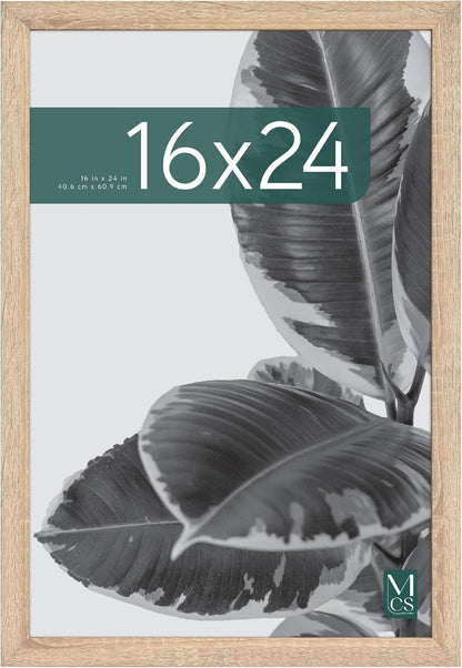 MCS Studio Gallery 16x24 Poster Frame Black Woodgrain Engineered Wood, Vertical & Horizontal Wall Hanging Large Picture Frame for Photos, Posters & Art Prints (1-Pack)