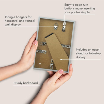 Americanflat 24x36 Poster Frame with Polished Plexiglass - Streamline Collection - Thin Border Picture Frame for Wall Display - Hanging Hardware Included - Black - Colors A