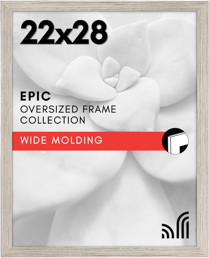 Americanflat 16x20 Picture Frame with Polished Plexiglass - Black Picture Frame - Wide Photo Frames Made of Engineered Wood for Vertical or Horizontal Wall Display - Epic Collection - Black - Colors A