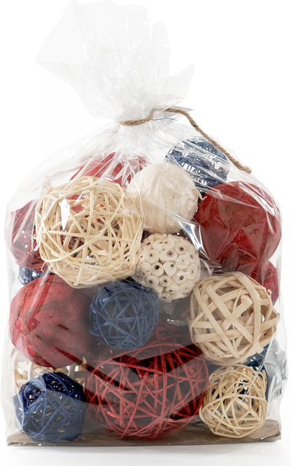 ANDALUCA Black & White Decorative Balls Bowl Filler Bag with Orbs, Balls (Black)