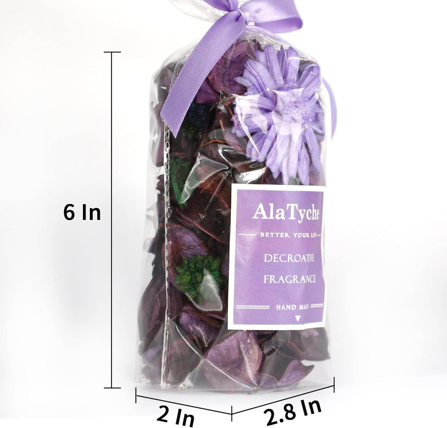 Spring Potpourri Bags,Vanilla Scented Potpourri Bowl Fillers,Dried Flowers,Home Fragrance Sachet of Petal, Vase Decor (White Caramel)-Mini
