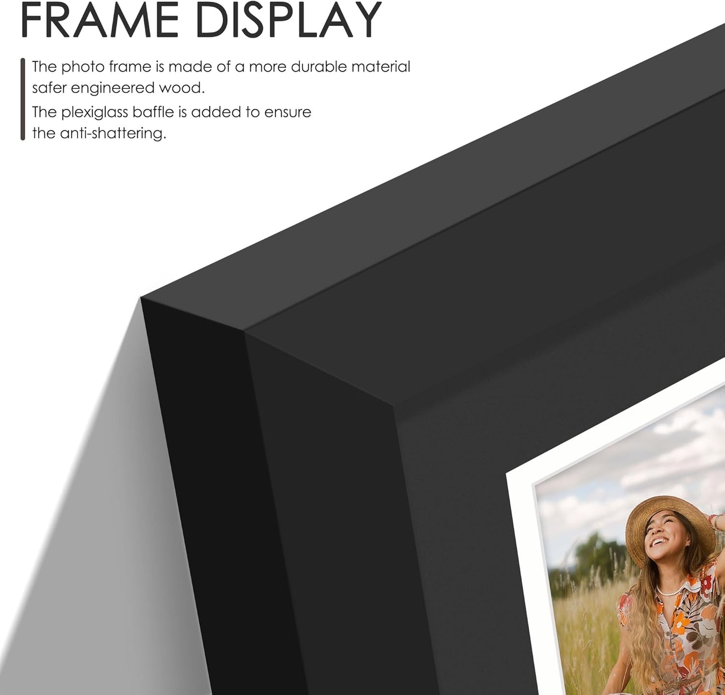 DUENPY 14x26 Collage Picture Frame 4x6 Collage Picture Frame Displays Twelve 4x6 inch Photos Available Horizontal Wall Mounting Display and Vertical Black - Colors A