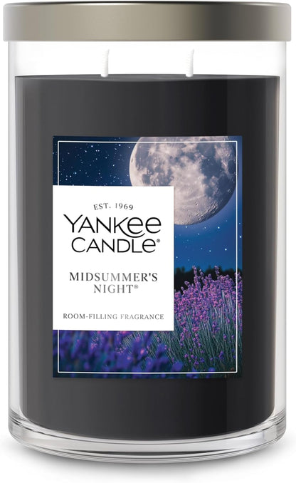 Yankee Candle Large Tumbler Scented Candle with up to 80 Hour Burn Time, Premium Plant Wax Blend for Consistent Burn, 20 oz Tumbler Candle with Room Filling Fragrance, Midsummer's Night