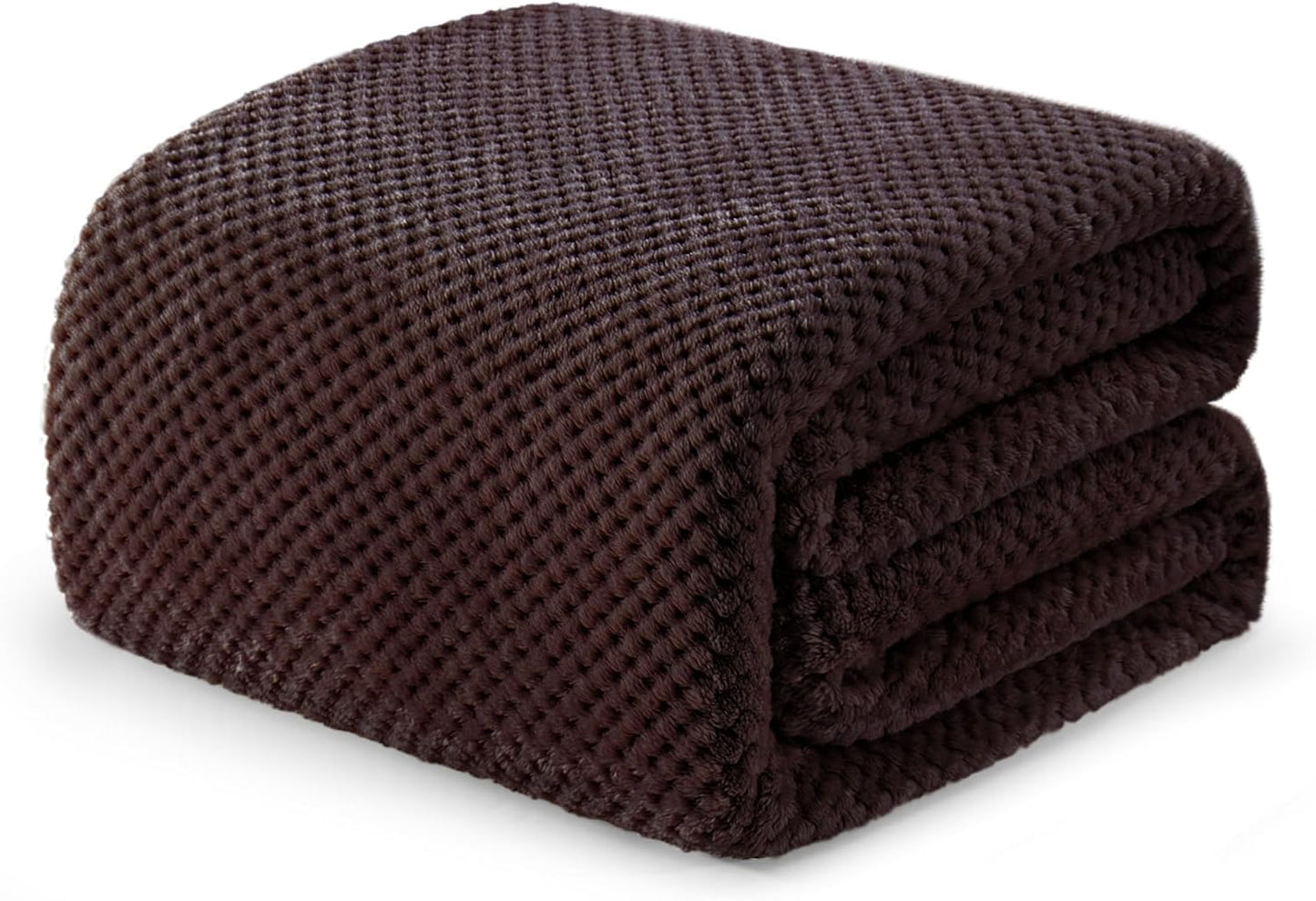 Exclusivo Mezcla Fleece Throw Blanket Extra Large, Super Soft and Warm Blankets for Couch, Sofa and Bed Waffle Textured, Cozy, Fuzzy and Lightweight (Slate Blue, 50x70 Inches)