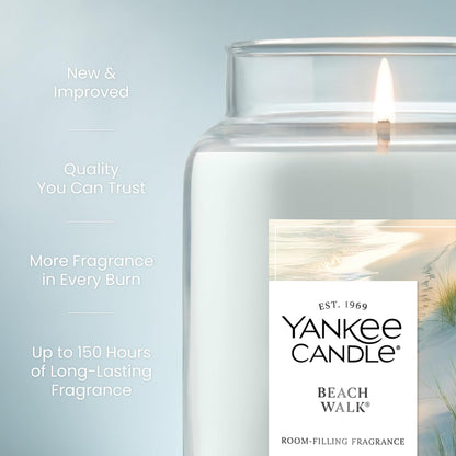 Yankee Candle Ocean Air Scented Candle, 22oz Large Jar with up to 150 Hour Burn Time, Giftable