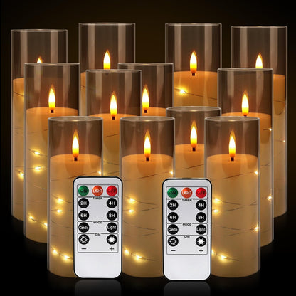 48- Pack of 3 Sizes of LED Flameless Candles.This Candle is Suitable for café, Fancy Restaurant, Bookstore and Other Scenes to Create a Relaxing and Romantic Atmosphere.