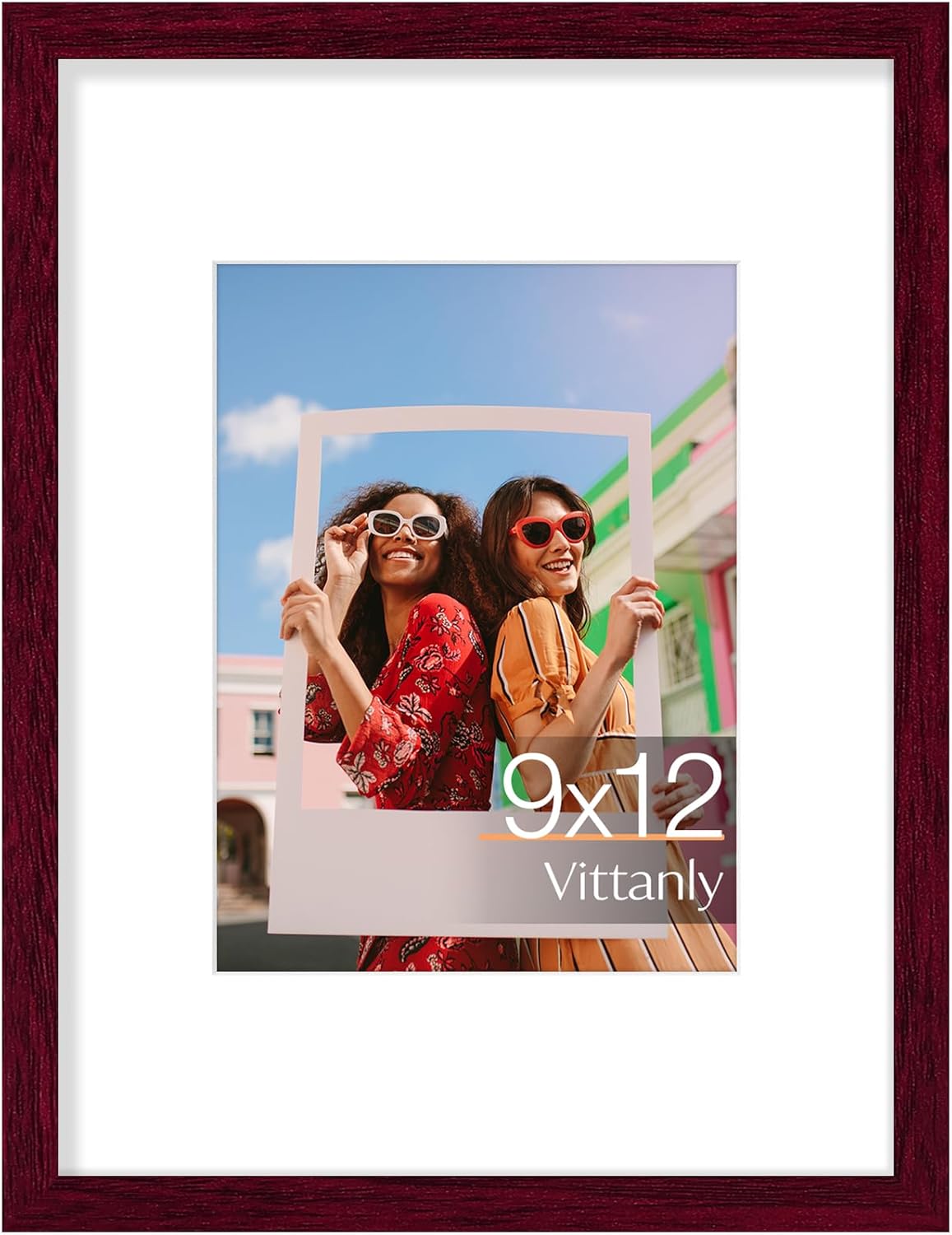 Vittanly 11x14 Picture Frame, Display Pictures 8x10 with Mat or 11x14 without Mat, Photo Frame for Wall Mounting, Black, 1 Pack - Colors B