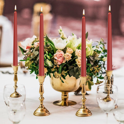 KONNI 0.87×10 Inch Ivory Taper Candles, Unscented and Smokeless Tall Candlesticks, 10 Pack Tapered Candles with Cotton Wicks, Long Burning, Ideal for Weddings, Dinner Parties, and Home Décor
