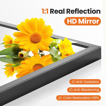 NEWBULIG 20IN Round Bathroom Wall Mirror, Modern Vanity Mirrors for Over Sink, HD Glass Decorative for Entryway, Bedroom & Living Room, Gold
