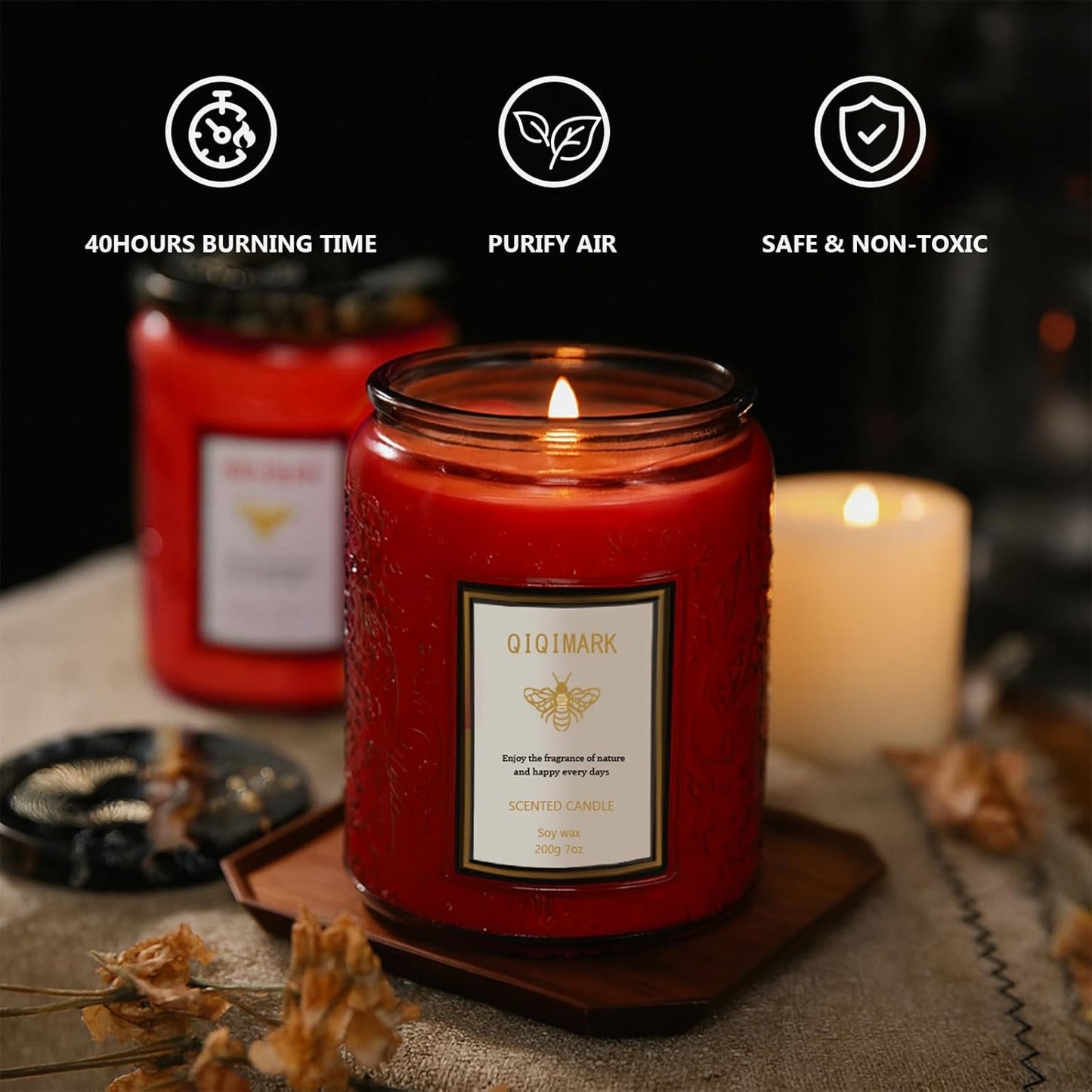 Mother’s Day Candles Gift Set for Mom, Natural Soy Wax Scented Jar Candles 6-Pack, Aromatherapy Candles for Home, 42oz 300 Hours Long Lasting, Gifts for Women