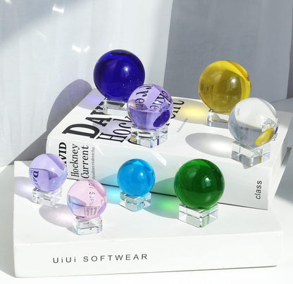 LONGWIN 50mm(2 inch) K9 Photography Solid Crystal Glass Ball Sphere with Free Stand Suncatcher (Clear)