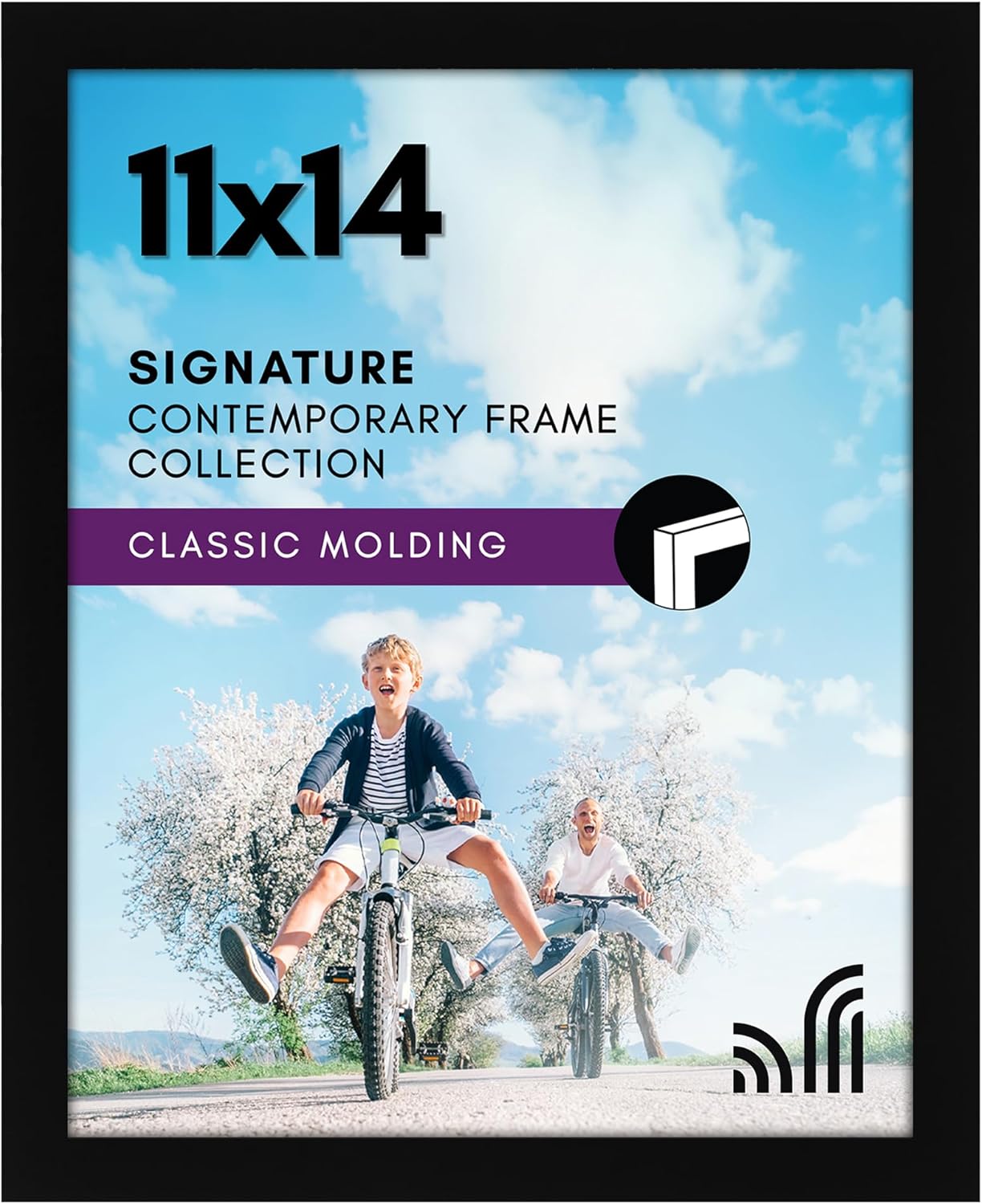 Americanflat 12x18 Poster Frame with Shatter-Resistant Glass - Signature Collection - Gallery-Style Frames Made of Engineered Wood - Photo Frame for Wall Display - Black - Colors B