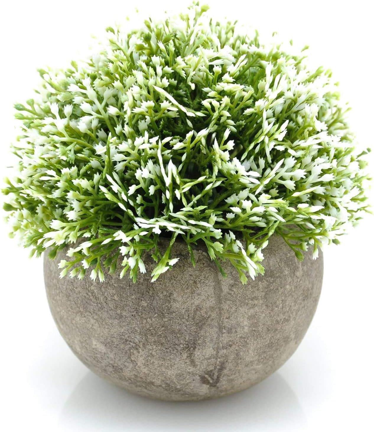 Velener Mini Sage Green Potted Boxwood Topiary Artificial Plants for Home Decor Indoor, Farmhouse House Plant Office Small Desk Shelf Apartment Coffee Bar Bathroom Decor Guest Room, Small Fake Plant