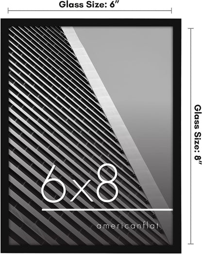 Americanflat 24x36 Poster Frame with Polished Plexiglass - Streamline Collection - Thin Border Picture Frame for Wall Display - Hanging Hardware Included - Black - Colors C