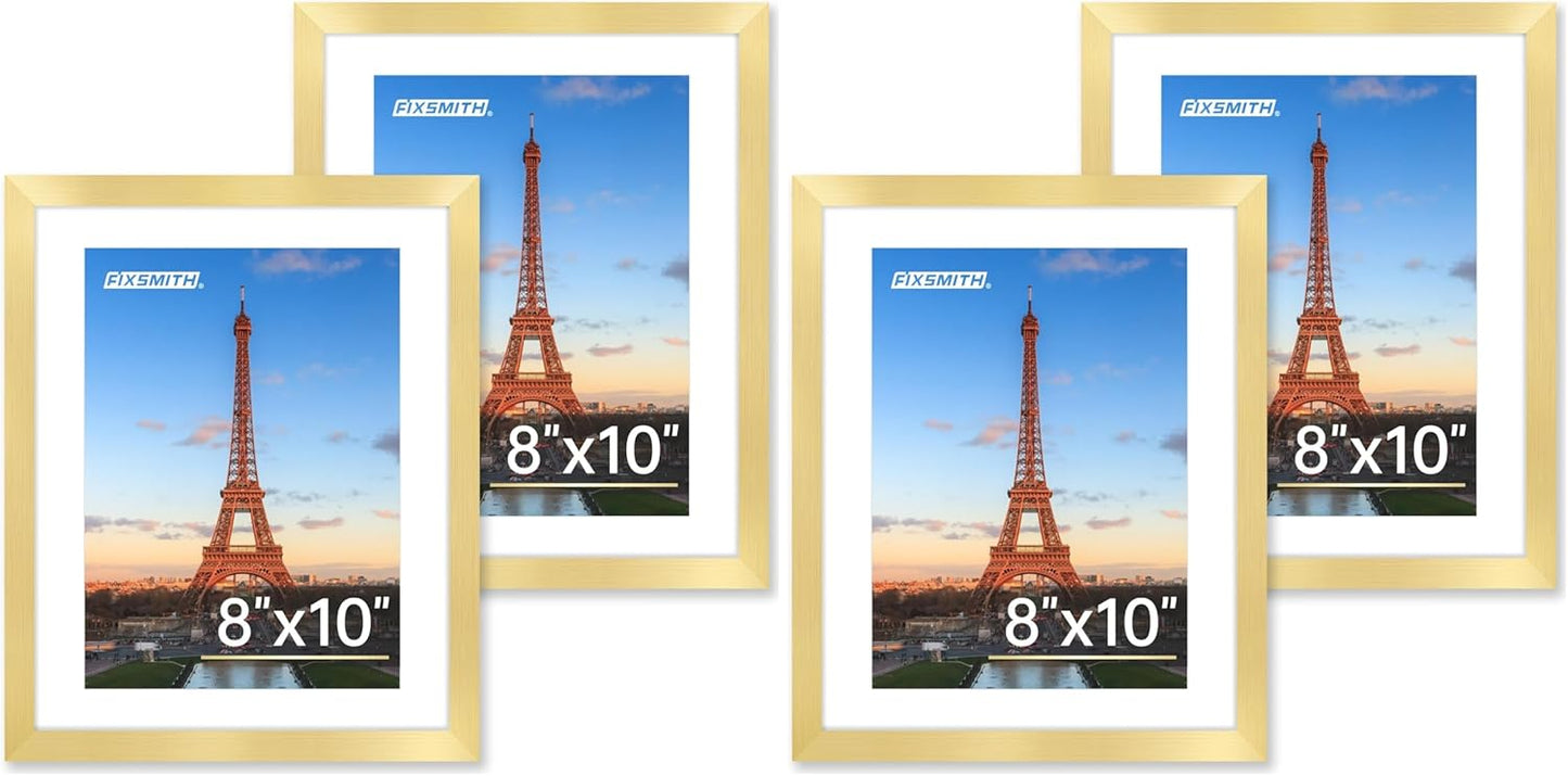 FIXSMITH 10 Pack Picture Frames Collage Wall Decor for Mounting or Tabletop Display, Gallery Wall Frame Set with Two 8x10 Black Frames, Four 5x7 Frames and Four 4x6 Frames, Multi-Pack Photo Frame Set