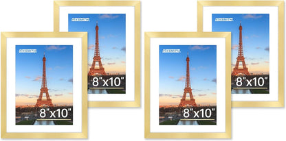 FIXSMITH 10 Pack Picture Frames Collage Wall Decor for Mounting or Tabletop Display, Gallery Wall Frame Set with Two 8x10 Black Frames, Four 5x7 Frames and Four 4x6 Frames, Multi-Pack Photo Frame Set