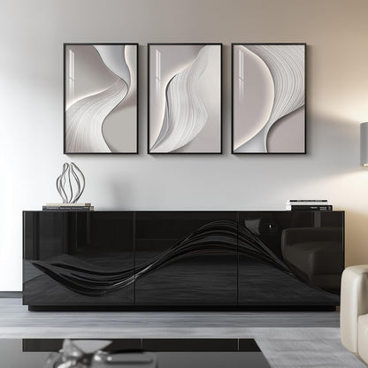 Framed Modern Luxury Gold Wall Art, Set of 3 Piece Contemporary Paintings Artwork for Walls, Golden Prints Pictures with Gold Frame, Wall Decor for Living Room, Hallway, Bedroom, Office 16x24 Inch