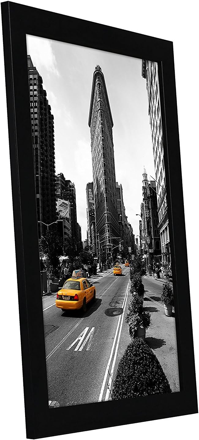 Americanflat 12x18 Poster Frame with Shatter-Resistant Glass - Signature Collection - Gallery-Style Frames Made of Engineered Wood - Photo Frame for Wall Display - Black - Colors C