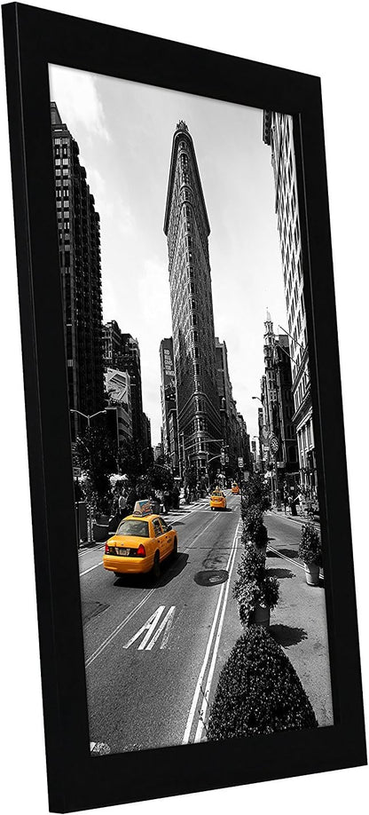 Americanflat 12x18 Poster Frame with Shatter-Resistant Glass - Signature Collection - Gallery-Style Frames Made of Engineered Wood - Photo Frame for Wall Display - Black - Colors C