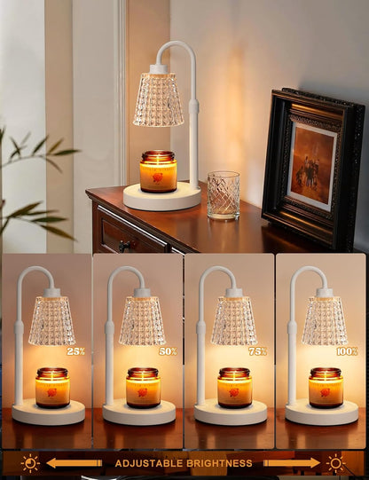 Innqoo Candle Warmer Lamp with Timer, Dimmable Candle Warmer for Jar Candles, Height Adjustable Wax Melts Warmer, Birthday Gifts for Women Mom, House Warming Gifts New Home Decor