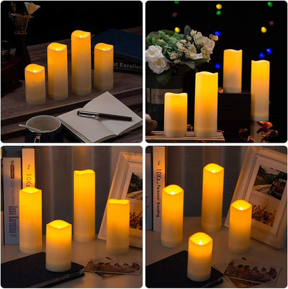 48- Pack of 3 Sizes of LED Flameless Candles.This Candle is Suitable for café, Fancy Restaurant, Bookstore and Other Scenes to Create a Relaxing and Romantic Atmosphere.