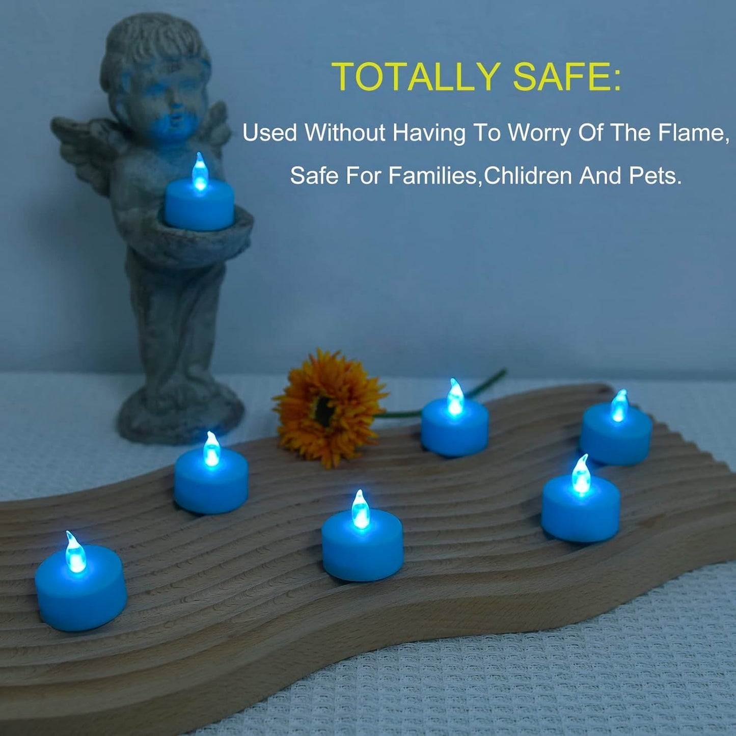 Battery Operated LED Tea Lights: 24PACK Flameless Votive Candles Lamp Realistic and Bright Flickering Holiday Gift Long Lasting 200Hours for Seasonal & Festival Celebration Warm White