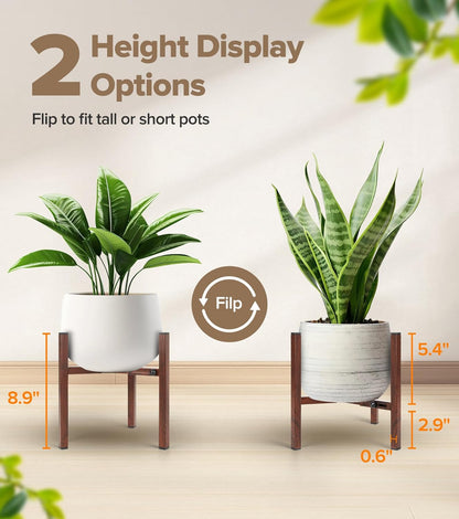 Plant Stand Indoor Adjustable, Metal Modern Indoor Plant Stand, Heavy Duty Plant Stands Outdoor Corner, Stable Plant Holder, Fits 8 to 12 Inches Pots, Black, 1 Pack, Pot & Plant Not Included