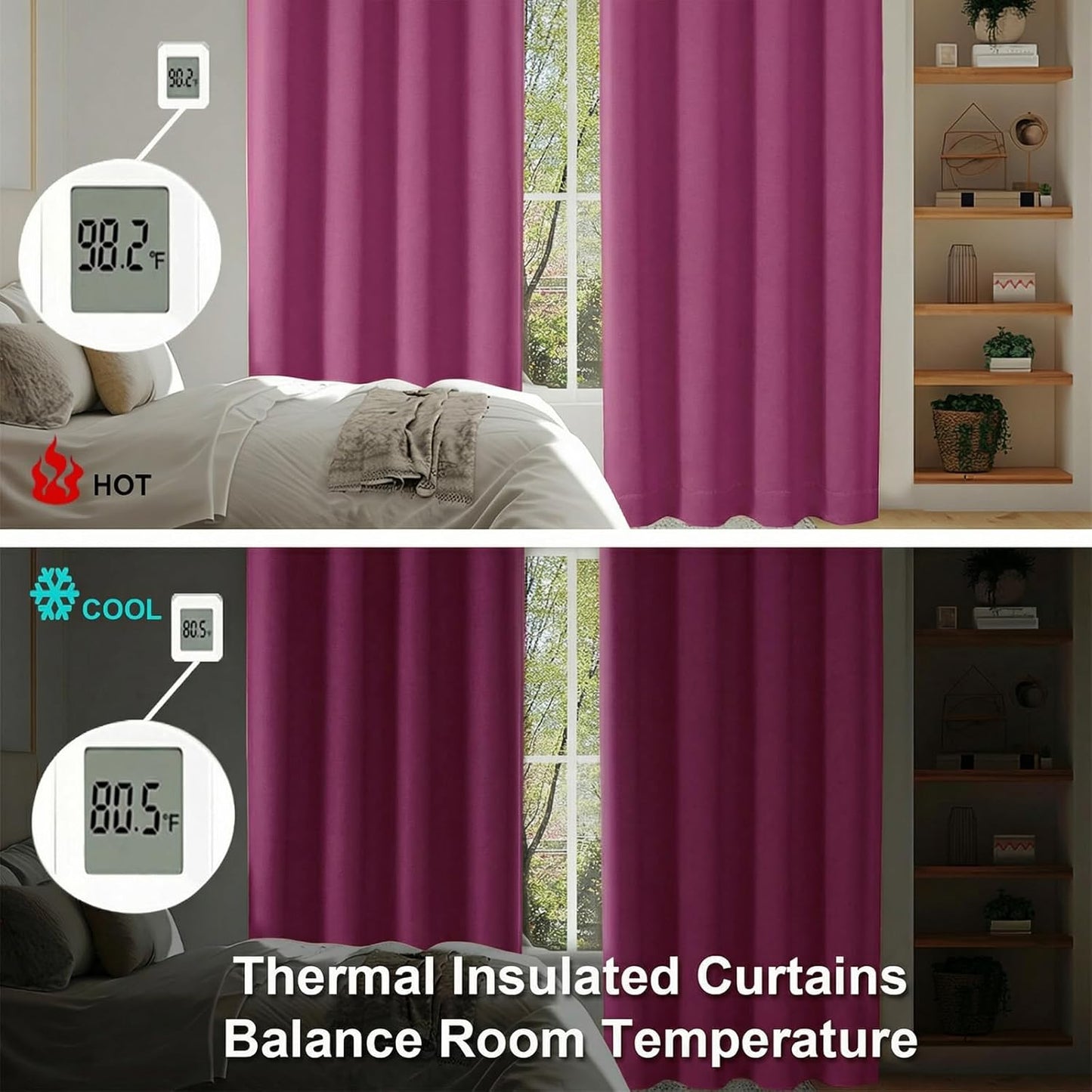 Simplebrand Ava Sage Green Blackout Curtains for Bedroom 63 Inch Length 2 Panels Set, Solid Thermal Insulated Energy Saving Rod Pocket Window Treatment Curtains Blackout Drapes, W40 x L63 Inch, Sage - Colors B