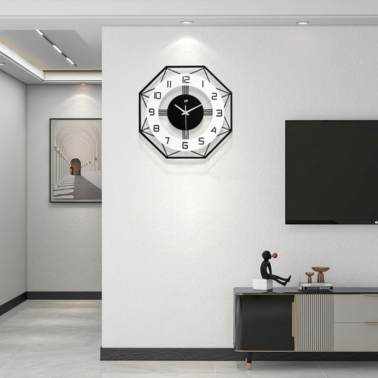 Large Wall Clocks for Living Room Decor Modern Silent Wall Clock for Home House Kitchen Bedroom Decorative Big Wall Clock Non Ticking Battery Operated Quartz for Bathroom Outdoor Indoor 17 in