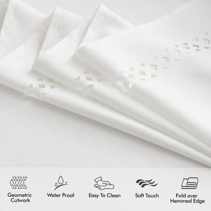 MIULEE Beige Rectangle Linen Polyester Tablecloth with Decorative Cutouts Spring Waterproof Stain Resistant & Shrink-Proof Table Cloth 52x70 inch Farmhouse Style for Dining Wedding and Outdoor