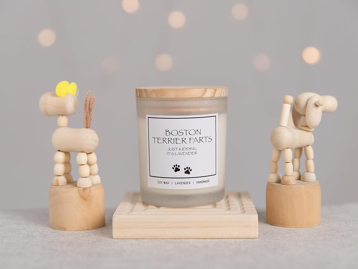 Pug Gifts & Decor, Dog Mom Gifts for Women, Dog Farts Candle, Pet Friendly Lavender Scented Candle