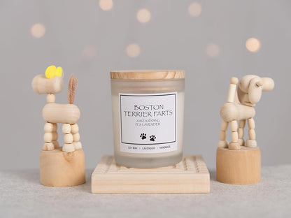 Pug Gifts & Decor, Dog Mom Gifts for Women, Dog Farts Candle, Pet Friendly Lavender Scented Candle