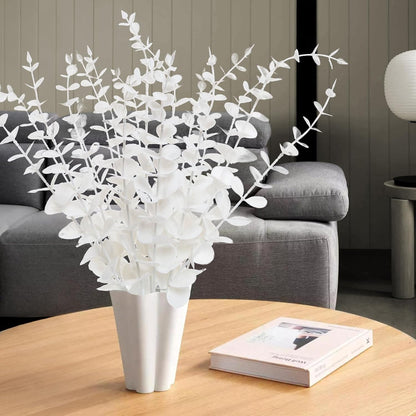18pcs Eucalyptus Stems Greenery Stems Fake Leaves Artificial Flowers Bouquet Faux Branches Centerpiece Flores Plants for Home Party Decor Wedding Decoration