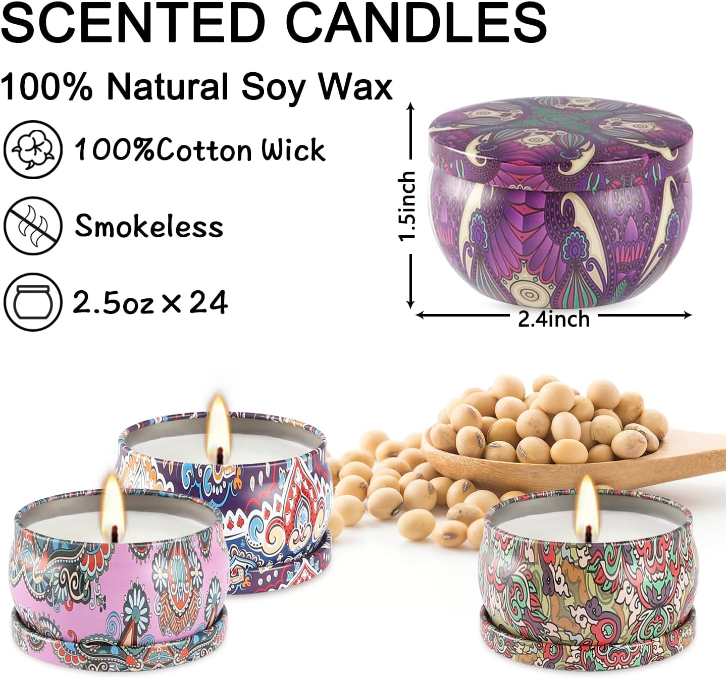 100 Pack Scented Tealight Candles - 4 Hours Burning Lemon Aromatherapy | Valentine's Day Romantic Dinner & New Year Home Decor, Yellow Votive Candles for Wedding, Holiday Gift & Emergency (Yellow)
