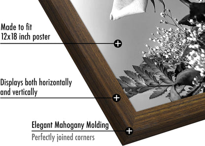 Americanflat 16x20 Picture Frame with Polished Plexiglass - Black Picture Frame - Wide Photo Frames Made of Engineered Wood for Vertical or Horizontal Wall Display - Epic Collection - Black - Colors B