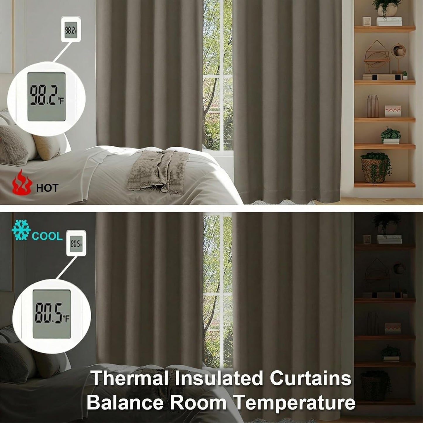 Simplebrand Ava Sage Green Blackout Curtains for Bedroom 63 Inch Length 2 Panels Set, Solid Thermal Insulated Energy Saving Rod Pocket Window Treatment Curtains Blackout Drapes, W40 x L63 Inch, Sage - Colors A