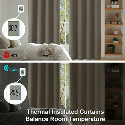 Simplebrand Ava Sage Green Blackout Curtains for Bedroom 63 Inch Length 2 Panels Set, Solid Thermal Insulated Energy Saving Rod Pocket Window Treatment Curtains Blackout Drapes, W40 x L63 Inch, Sage - Colors A