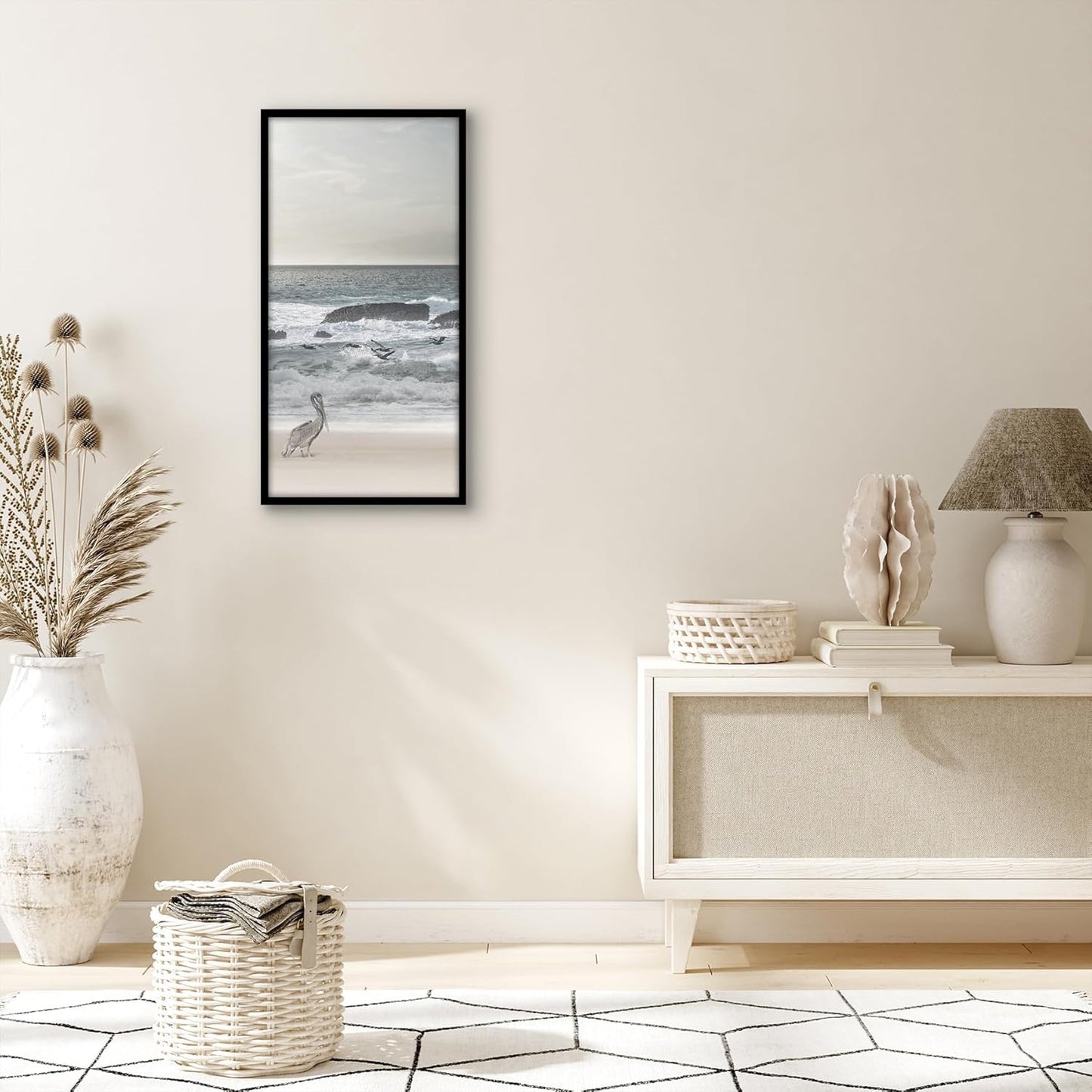 Americanflat 24x36 Poster Frame with Polished Plexiglass - Streamline Collection - Thin Border Picture Frame for Wall Display - Hanging Hardware Included - Black - Colors A