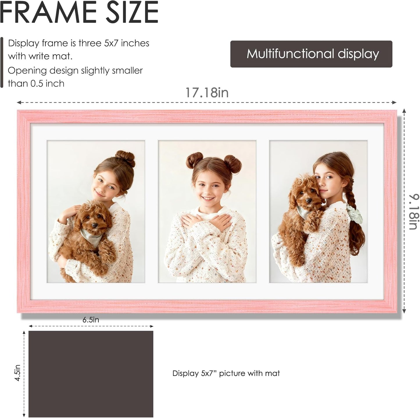 DUENPY 14x26 Collage Picture Frame 4x6 Collage Picture Frame Displays Twelve 4x6 inch Photos Available Horizontal Wall Mounting Display and Vertical Black - Colors B