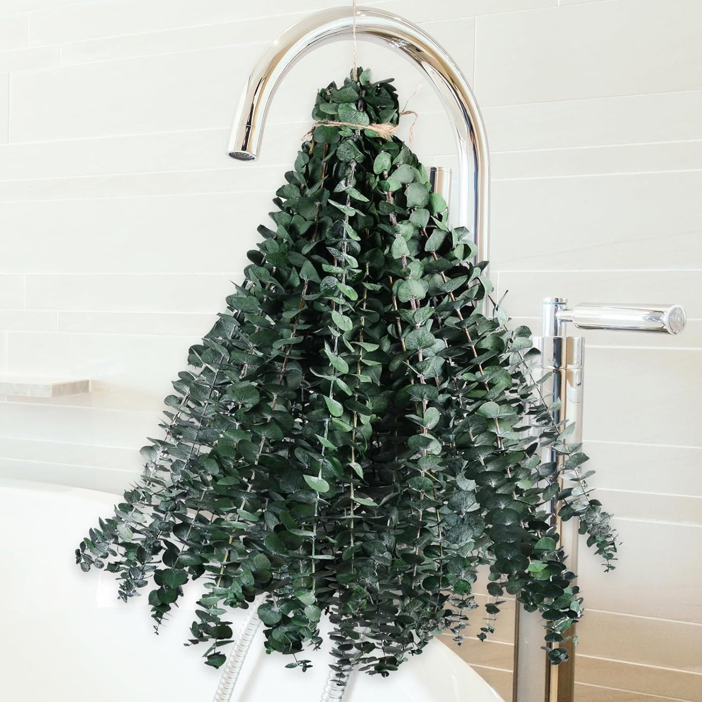 12PCS Dried Eucalyptus for Shower Hanging - 17'' Real Large Preserved Eucalyptus Stems Green Home Decor, 100% Made from Fresh Eucalyptus Leaves, Bathroom Shower Decor, Wedding, DIY