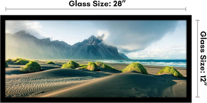 Americanflat 12x18 Poster Frame with Shatter-Resistant Glass - Signature Collection - Gallery-Style Frames Made of Engineered Wood - Photo Frame for Wall Display - Black - Colors A