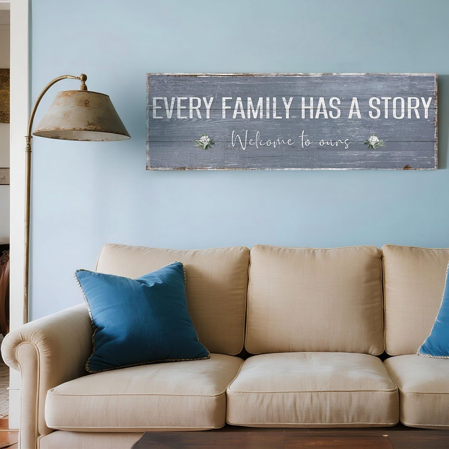 Quotes Wall Decor Enjoy the Little Things Sign Family Wall Signs Canvas Prints Rustic Wooden Wall Art Wood Pictures for Living Room Bedroom Office Home Decor, 6 X 17 Inch Framed