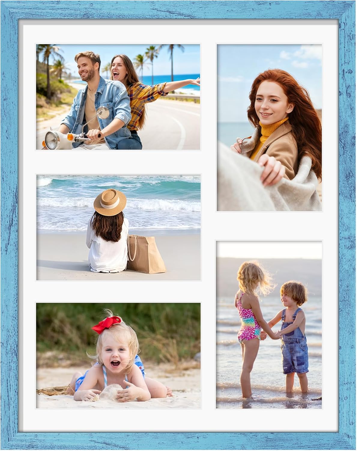 DUENPY 14x26 Collage Picture Frame 4x6 Collage Picture Frame Displays Twelve 4x6 inch Photos Available Horizontal Wall Mounting Display and Vertical Black - Colors A