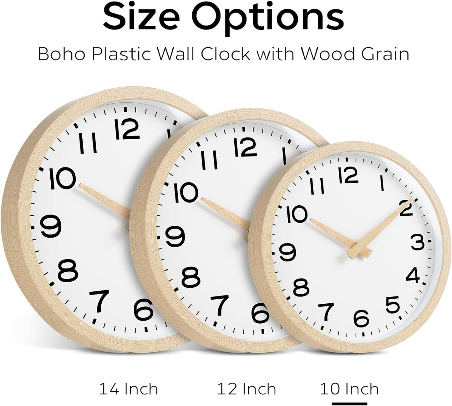 AKCISOT Wall Clock, Modern Small Wall Clocks Battery Operated 8 Inch, Silent Non-Ticking Analog Classic for Office, Home, Bathroom, Kitchen, Bedroom, School(Black)